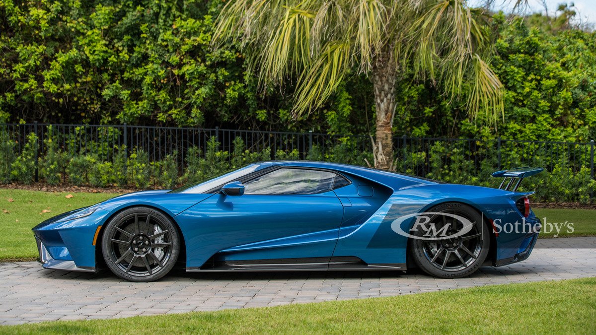 Liquid Blue Tri-Coat 2019 Ford GT Lightweight available at RM Sotheby’s Arizona Live Auction 2021